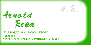 arnold repa business card